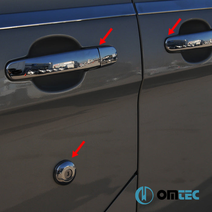 Kapı Kolu 4 Kapı 9 Prç. Paslanmaz Çelik (Parlak) - Ford Tourneo Custom - VAN V362 - (2013 - 2023)