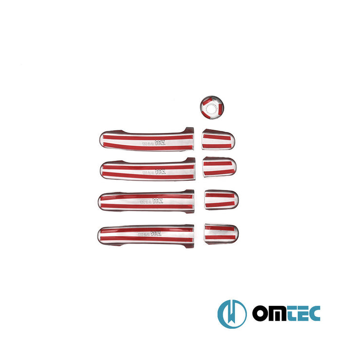 Kapı Kolu 4 Kapı 9 Prç. Paslanmaz Çelik (Parlak) - Ford Transit - VAN MK7 - (2014 - )