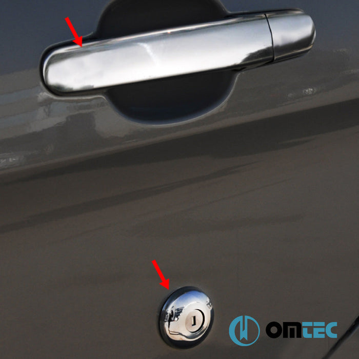 Kapı Kolu 3 Kapı 7 Prç. Paslanmaz Çelik (Parlak) - Ford Tourneo Custom - VAN V362 - (2013 - 2023)