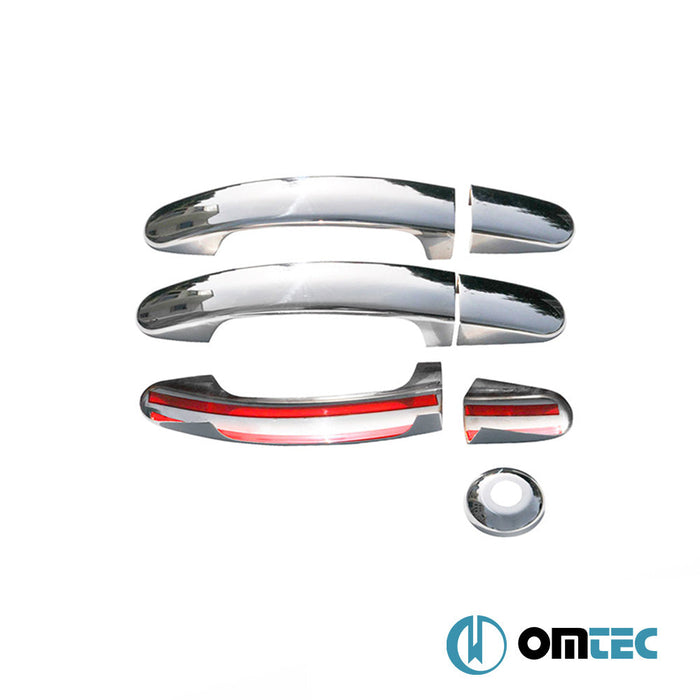 Kapı Kolu 3 Kapı 7 Prç. Paslanmaz Çelik (Parlak) - Ford Tourneo Custom - VAN V362 - (2013 - 2023)