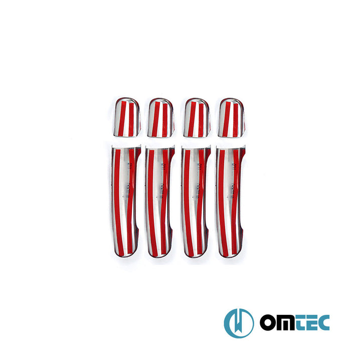 Kapı Kolu 4 Kapı 8 Prç. Paslanmaz Çelik (Parlak) - Ford Transit - VAN MK7 - (2014 - )