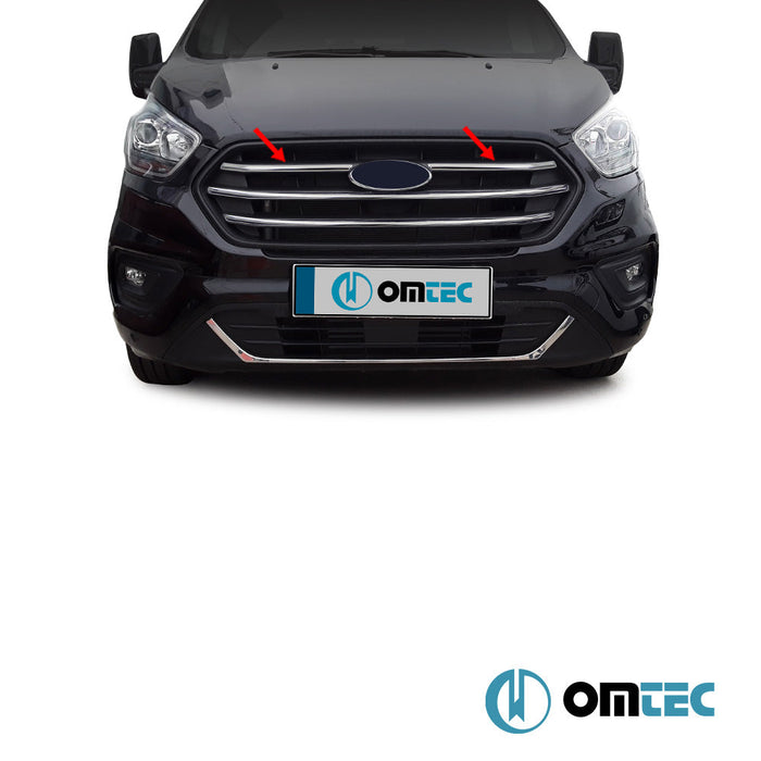 Ön Panjur 4 Prç. P.Çelik (Parlak) - Ford Tourneo Custom - VAN V362 FL - (2018 - 2023)