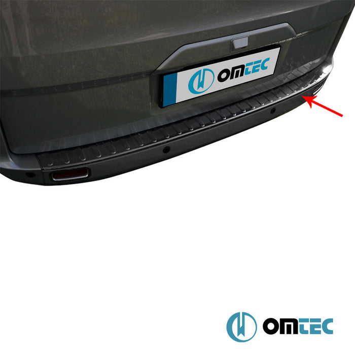 Arka Tampon Eşiği Paslanmaz Çelik (Siyah) - Ford Tourneo Custom - VAN V362 - (2013 - 2023)