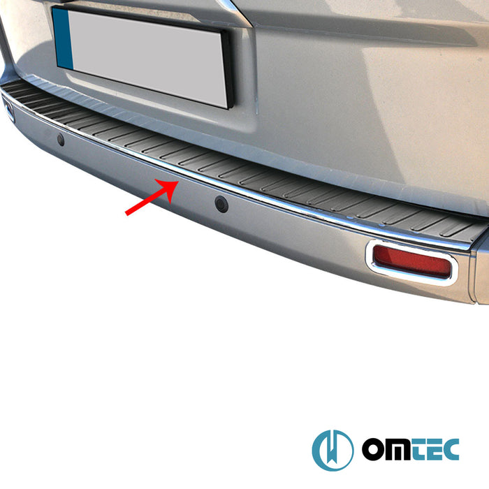 Arka Tampon Eşiği Paslanmaz Çelik (Siyah - Taşlı) - Ford Tourneo Custom - VAN V362 - (2013 - 2023)