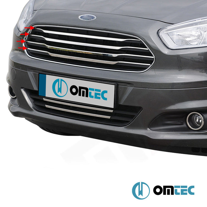 Ön Panjur 4 Prç. P.Çelik (Parlak) - Ford Tourneo Courier - MVN I PRE - FL - (2014 - 2018)