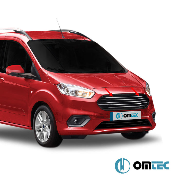 Ön Panjur 5 Prç. P.Çelik (Siyah) - Ford Tourneo Courier - MVN I FL - (2018 - )