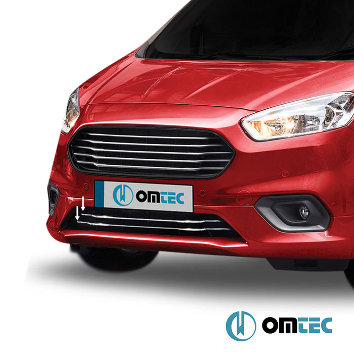 Ön Tampon Çıtası 2 Prç. P.Çelik (Parlak) - Ford Tourneo Courier - MVN I FL - (2018 - )
