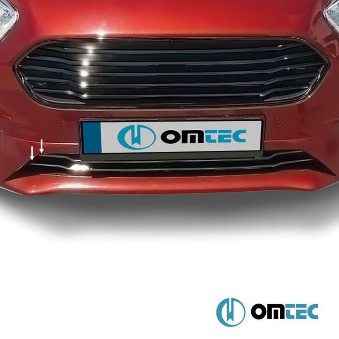 Ön Tampon Çıtası 2 Prç. P.Çelik (Siyah) - Ford Tourneo Courier - MVN I FL - (2018 - )