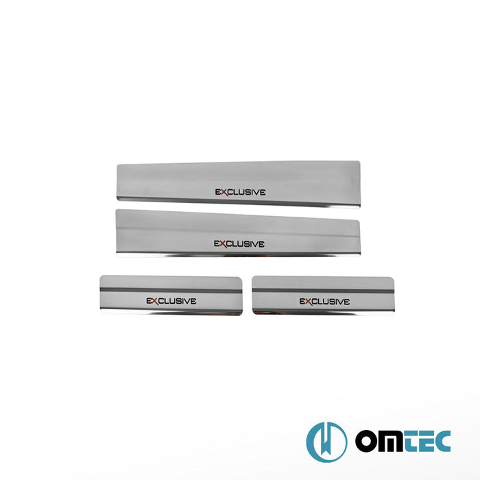 Exclusive Kapı Eşiği 4 Prç. Paslanmaz Çelik (Parlak) - Ford Tourneo Courier - MVN I PRE - FL - (2014 - 2018)