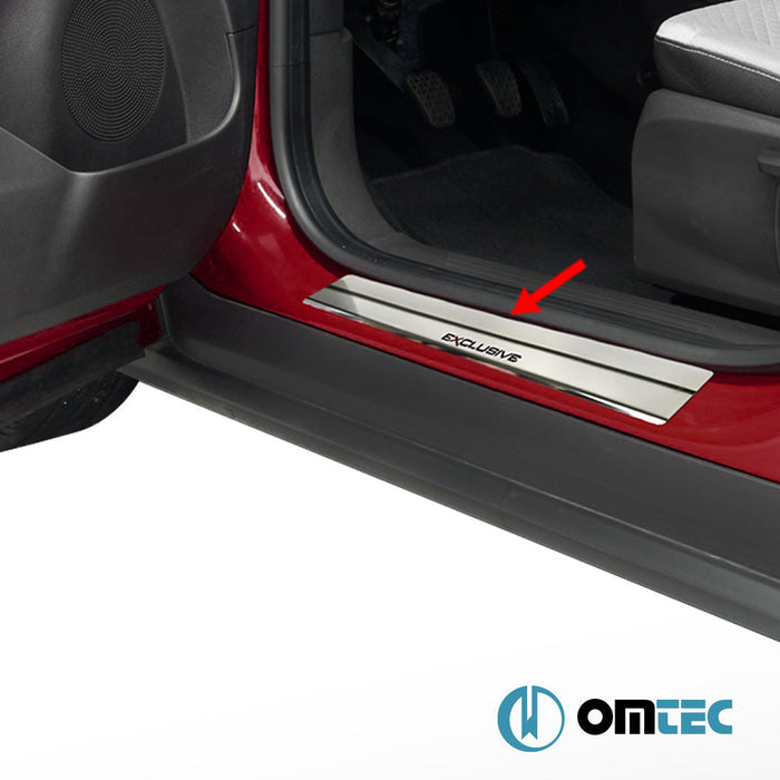 Exclusive Kapı Eşiği 4 Prç. Paslanmaz Çelik (Parlak) - Ford Tourneo Courier - MVN I PRE - FL - (2014 - 2018)