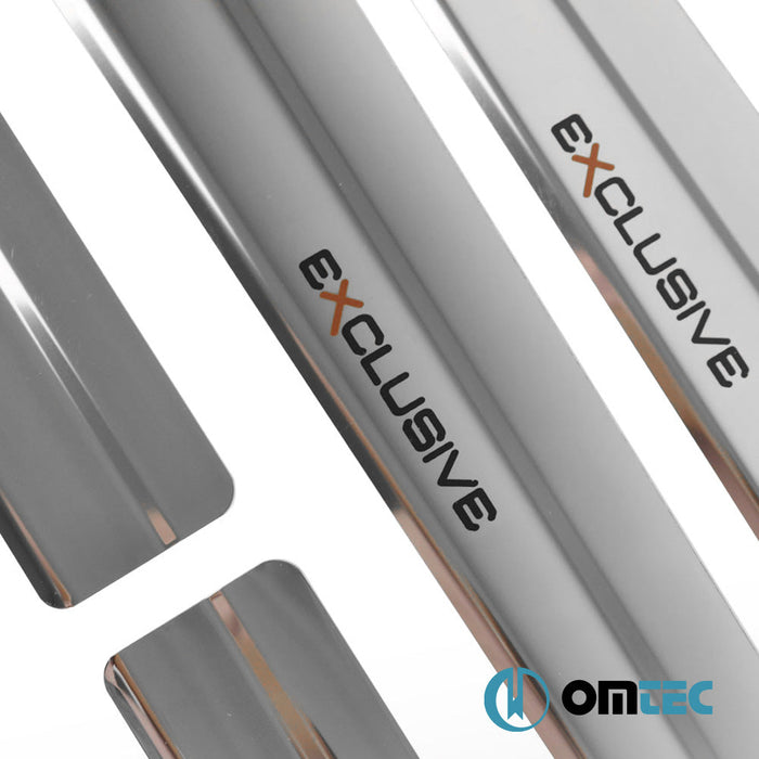 Exclusive Kapı Eşiği 4 Prç. Paslanmaz Çelik (Parlak) - Ford Tourneo Courier - MVN I PRE - FL - (2014 - 2018)