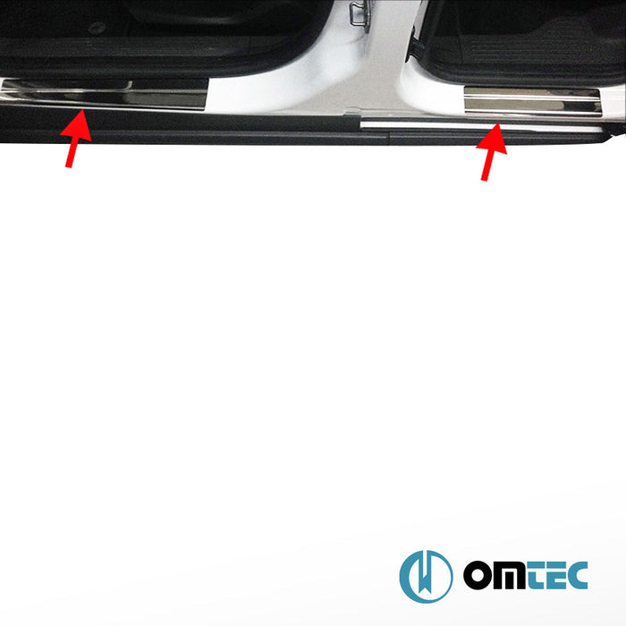 Norm Kapı Eşiği 4 Prç. Paslanmaz Çelik (Parlak) - Ford Tourneo Courier - MVN I - (2014 - )