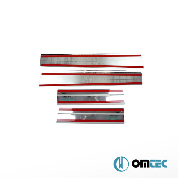 Norm Kapı Eşiği 4 Prç. Paslanmaz Çelik (Parlak) - Ford Tourneo Courier - MVN I - (2014 - )