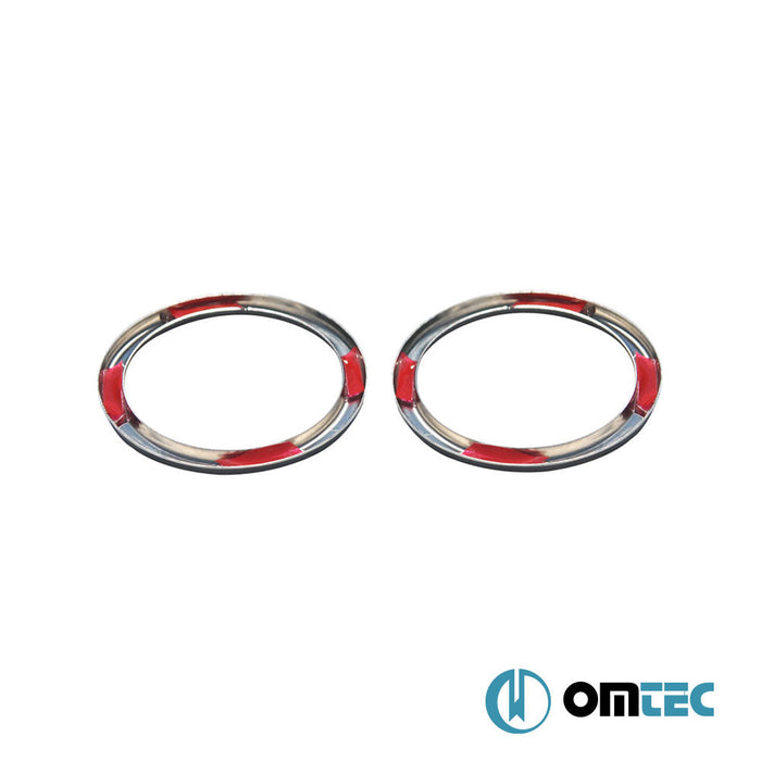 Sis Farı Çerçevesi 2 Prç. P.Çelik (Parlak) - Ford Tourneo Courier - MVN I PRE - FL - (2014 - 2018)