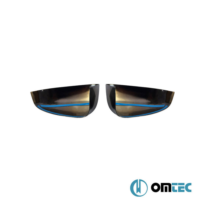 Ayna Kapağı 2 Prç. Abs Siyah Krom - Ford Tourneo Courier - MVN I PRE - FL - (2014 - 2018)