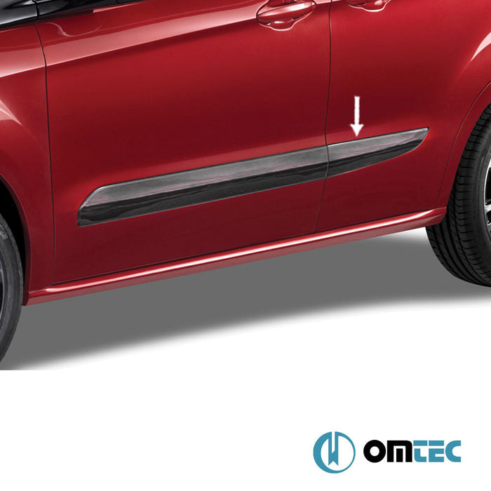 Yan Kapı Çıtası 4 Prç. Paslanmaz Çelik (Siyah) - Ford Tourneo Courier - MVN I - (2014 - )