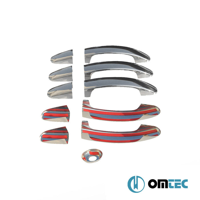 Kapı Kolu 5 Kapı 11 Prç. Paslanmaz Çelik (Parlak) - Ford Transit - VAN MK7 - (2014 - )