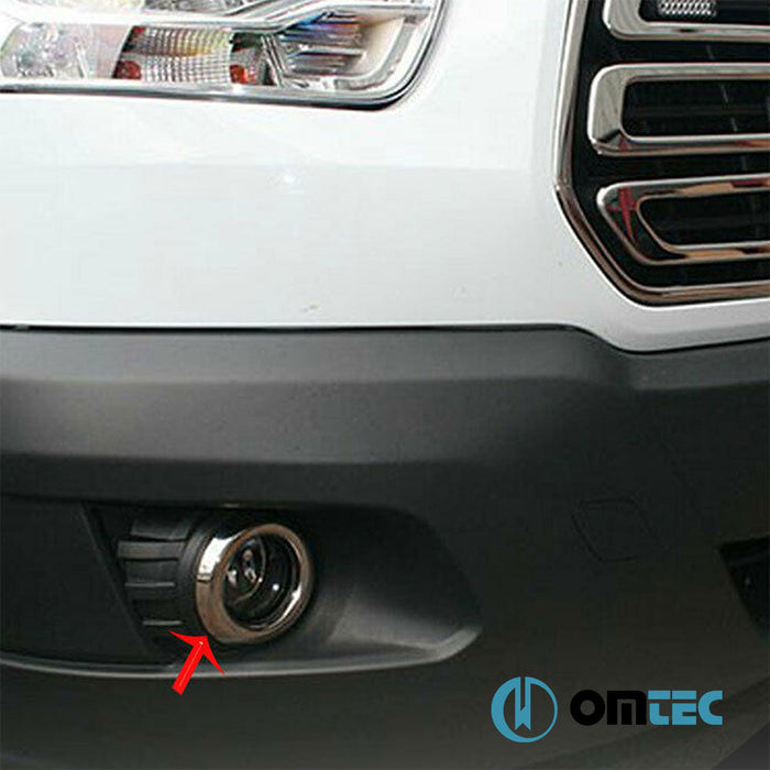 Sis Farı Çerçevesi 2 Prç. P.Çelik (Parlak) - Ford Transit - VAN MK7 PRE - FL - (2014 - 2020)