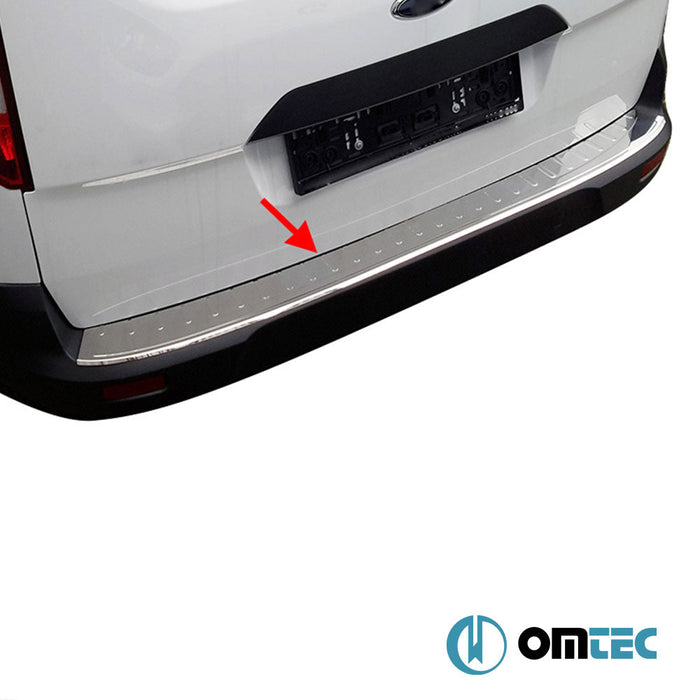 Arka Tampon Eşiği Paslanmaz Çelik (Parlak) - Ford Transit Connect - MVN V408 - (2014 - 2021)