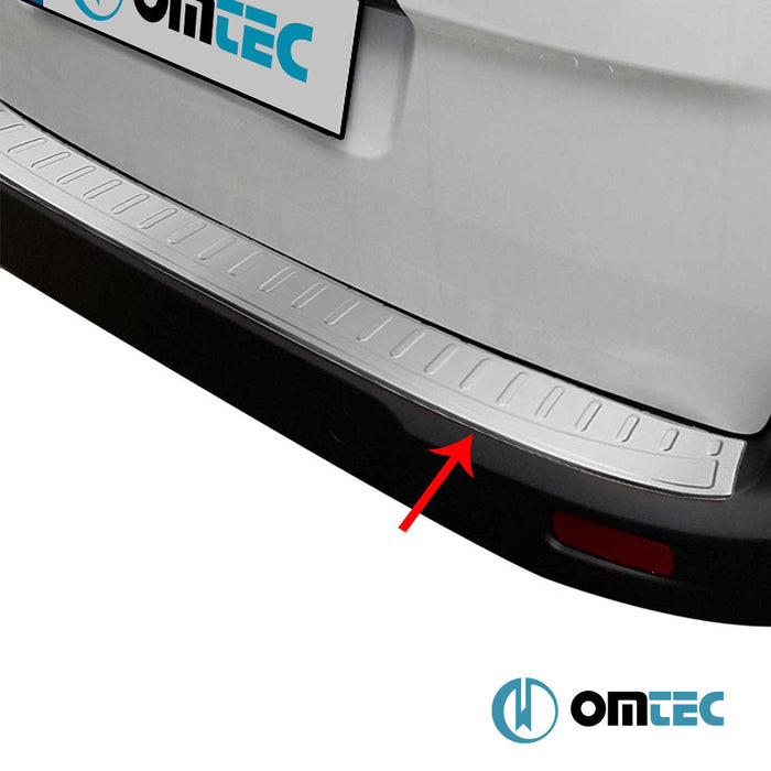 Arka Tampon Eşiği Paslanmaz Çelik (Taşlı) - Ford Tourneo Connect - MVN V408 - (2014 - 2021)