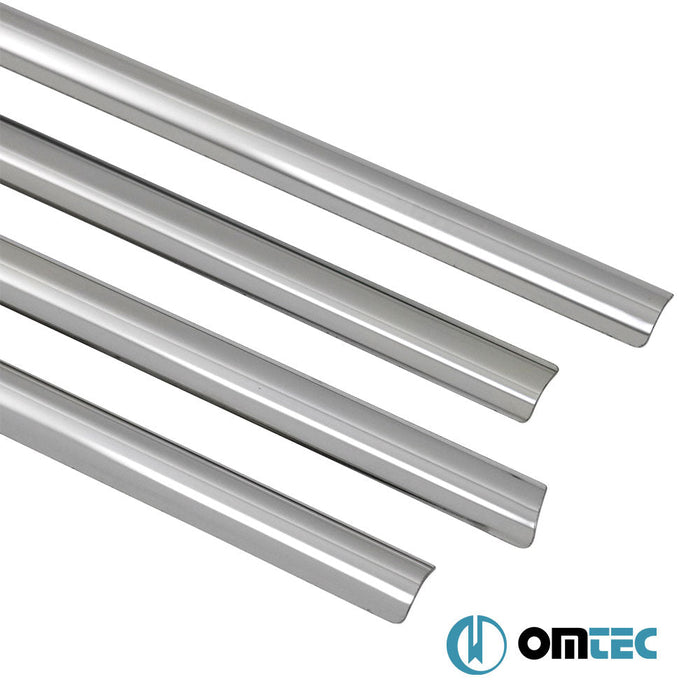 Cam Çıtası 4 Prç. Paslanmaz Çelik (Parlak) - Ford Tourneo Connect - MVN V408 - (2014 - 2021)