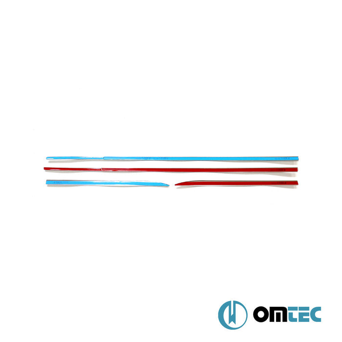 Yan Kapı Çıtası 4 Prç. Paslanmaz Çelik (Parlak) - Ford Fiesta - HB 5D VII - (2017 - )