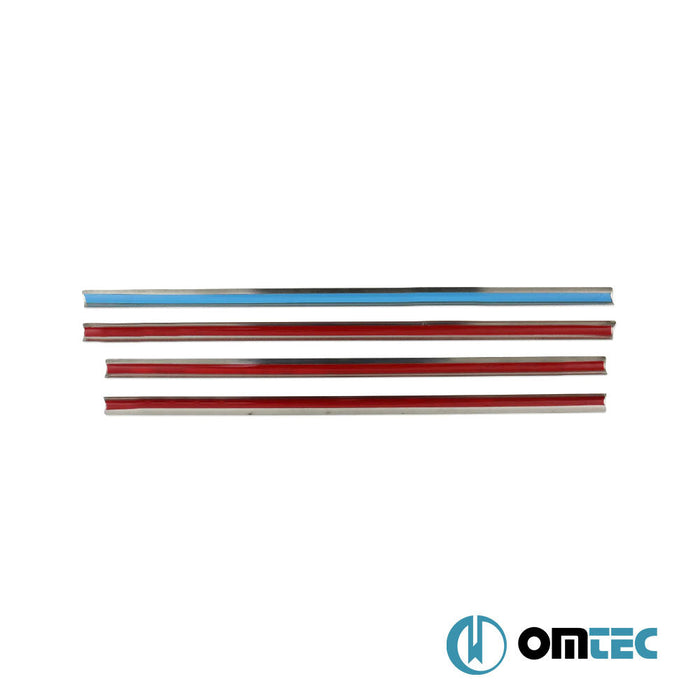 Cam Çıtası 8 Prç. Paslanmaz Çelik (Parlak) - Ford Fiesta - HB 5D VII - (2017 - )