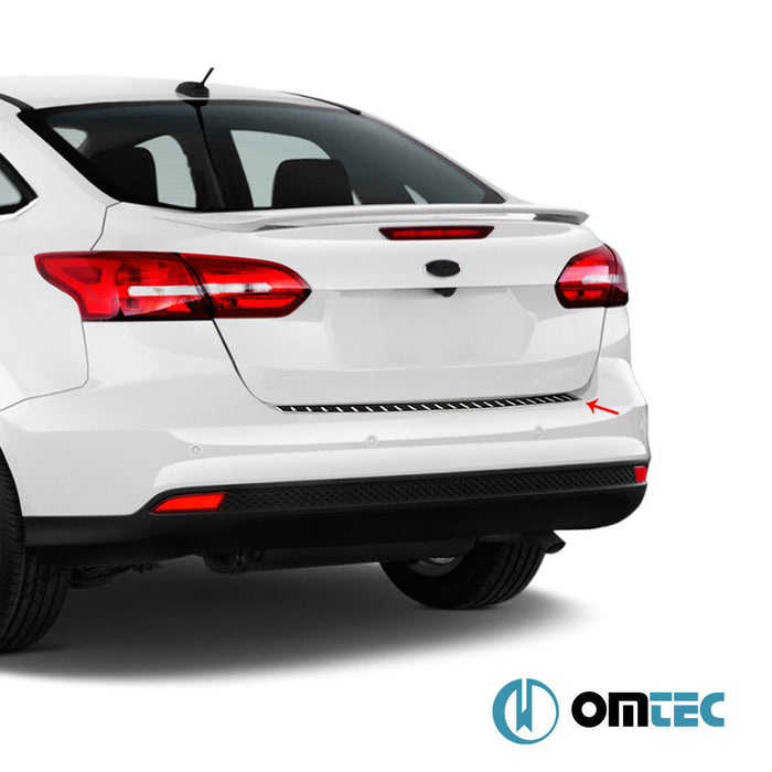 Karbon Folyolu Arka Tampon Eşiği Paslanmaz Çelik - Ford Focus - SD IV - (2018 - )