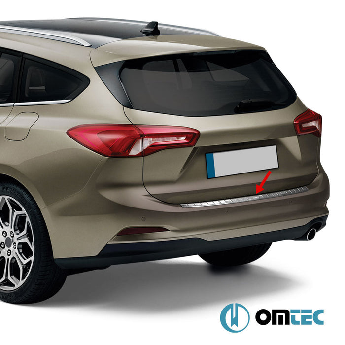 Arka Tampon Eşiği Paslanmaz Çelik (Parlak) - Ford Focus - SW IV - (2018 - )
