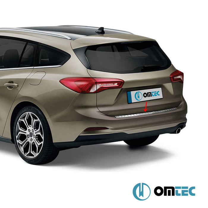 Arka Tampon Eşiği Paslanmaz Çelik (Taşlı) - Ford Focus - SW IV - (2018 - )