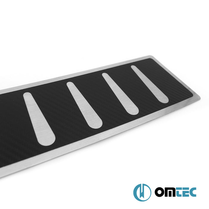 Karbon Folyolu Arka Tampon Eşiği Paslanmaz Çelik - Ford Tourneo Courier - MVN V769 - (2023 - )