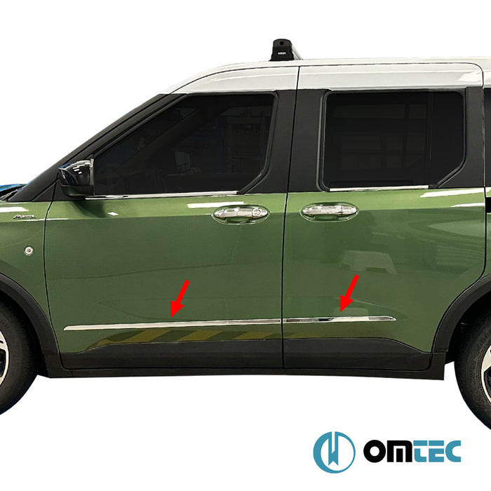 Yan Kapı Çıtası 4 Prç. Paslanmaz Çelik (Parlak) - Ford Tourneo Courier - MVN V769 - (2023 - )