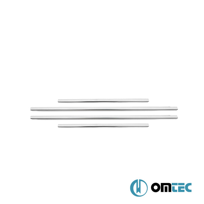 Cam Çıtası 4 Prç. Paslanmaz Çelik (Parlak) - Ford Tourneo Courier - MVN V769 - (2023 - )