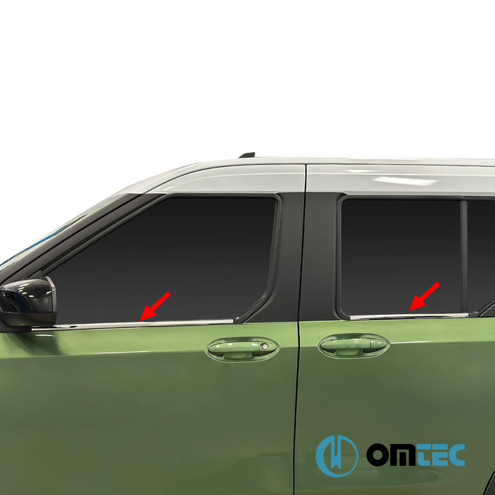 Cam Çıtası 4 Prç. Paslanmaz Çelik (Parlak) - Ford Tourneo Courier - MVN V769 - (2023 - )