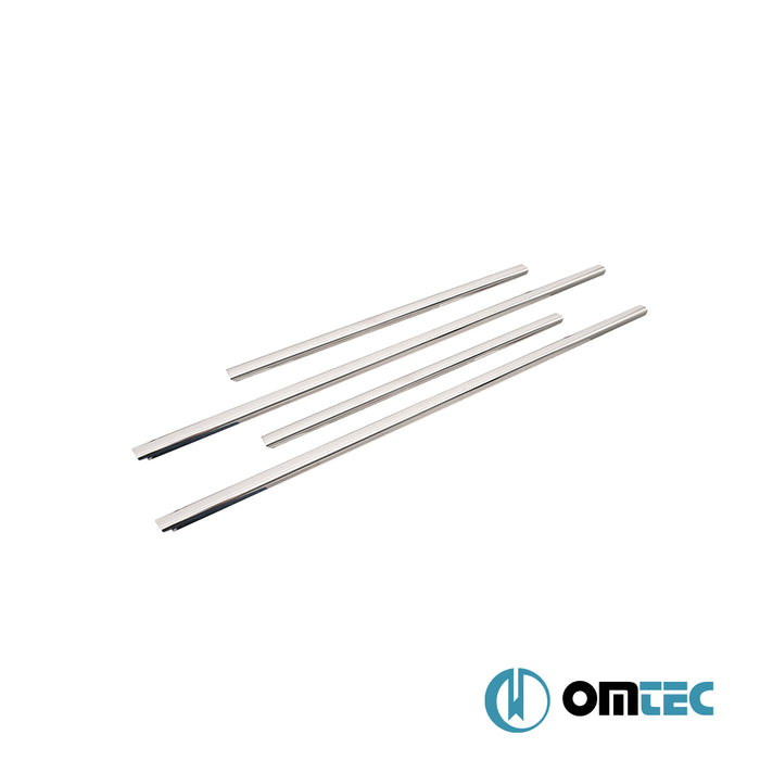 Cam Çıtası 4 Prç. Paslanmaz Çelik (Parlak) - Ford Tourneo Courier - MVN V769 - (2023 - )