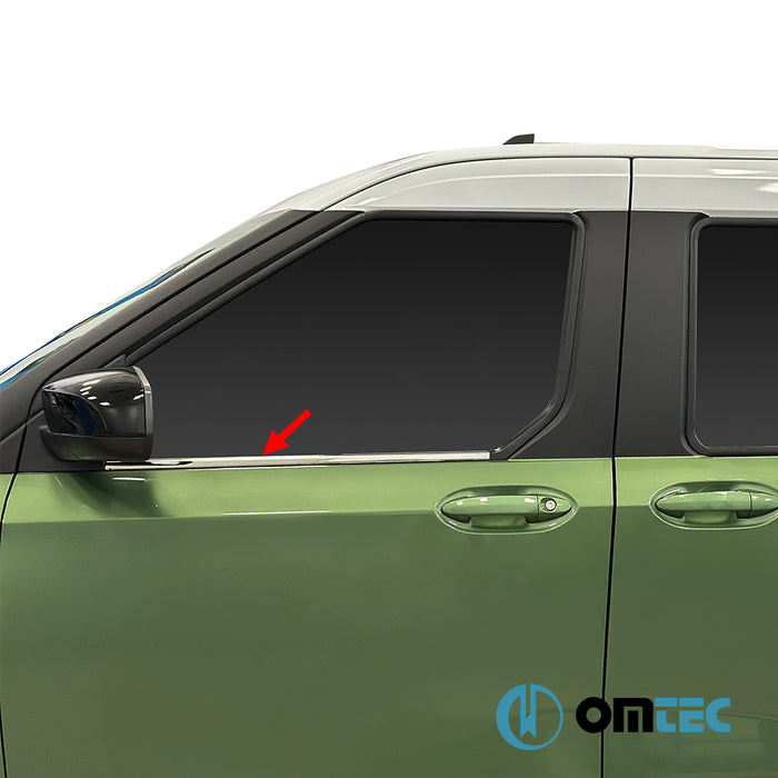 Cam Çıtası 2 Prç. Paslanmaz Çelik (Parlak) - Ford Tourneo Courier - MVN V769 - (2023 - )