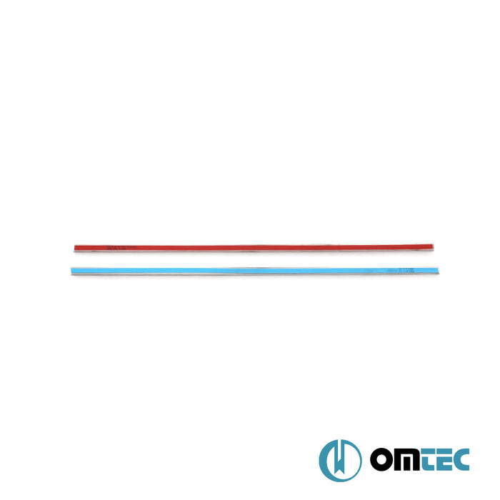 Cam Çıtası 2 Prç. Paslanmaz Çelik (Parlak) - Ford Tourneo Courier - MVN V769 - (2023 - )