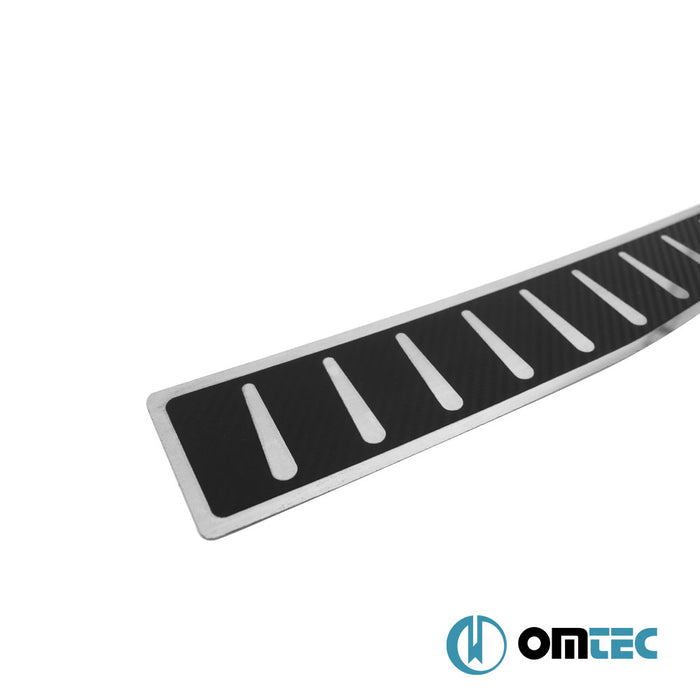 Karbon Folyolu Arka Tampon Eşiği Paslanmaz Çelik - Ford Tourneo Custom - VAN V710 - (2023 - )