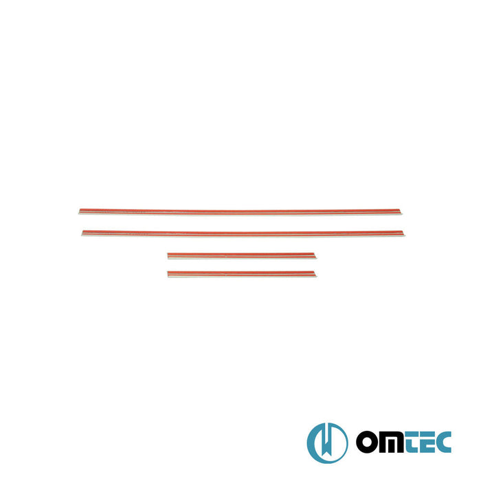 Cam Çıtası 4 Prç. Paslanmaz Çelik (Parlak) - Nissan Skystar - PK D22 - (1997 - 2004)