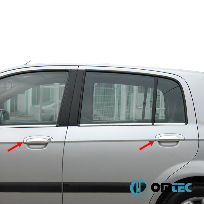Kapı Kolu 4 Kapı 4 Prç. Paslanmaz Çelik (Parlak) - Hyundai Getz - HB 5D TB - (2002 - 2011)