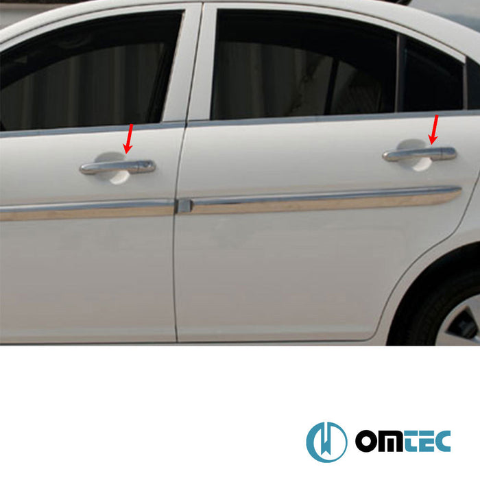 Kapı Kolu 4 Kapı (H2) Paslanmaz Çelik (Parlak) - Hyundai Accent/Era - SD MC - (2005 - 2010)