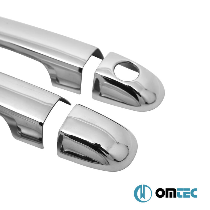 Kapı Kolu 4 Kapı 8 Prç. (H1) Paslanmaz Çelik (Parlak) - Hyundai İ20 - HB 5D PB - (2008 - 2014)