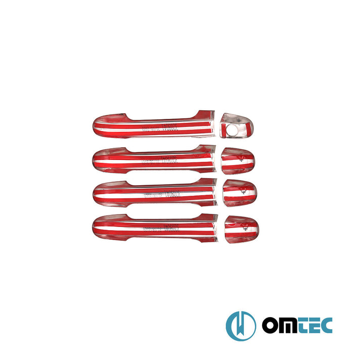 Kapı Kolu 4 Kapı 8 Prç. (H1) Paslanmaz Çelik (Parlak) - Hyundai Elantra - SD HD - (2006 - 2010)