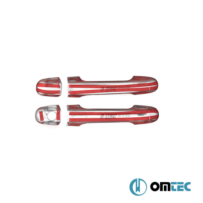 Kapı Kolu 2 Kapı 4 Prç. (H1) Paslanmaz Çelik (Parlak) - Hyundai İ20 - HB 5D PB - (2008 - 2014)