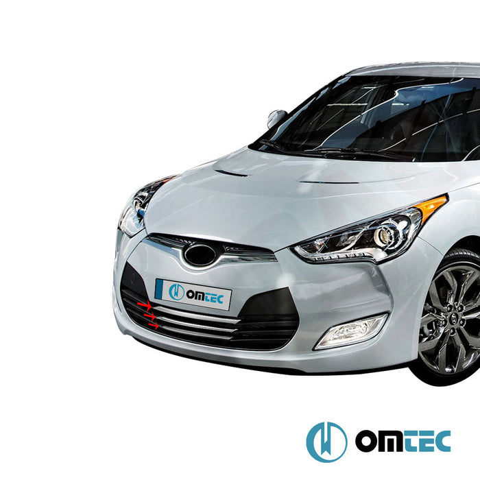 Ön Panjur 3 Prç. P.Çelik (Parlak) - Hyundai Veloster - CP FS - (2011 - 2018)