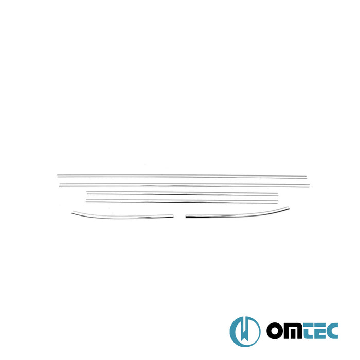 Cam Çıtası 6 Prç.Paslanmaz Çelik - Hyundai İ10 - HB 5D PA FL - (2011 - 2013)