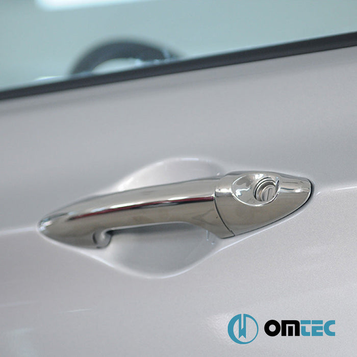 Kapı Kolu 4 Kapı 8 Prç. (H1) Paslanmaz Çelik (Parlak) - Hyundai Accent/Blue Solaris - SD RC - (2010 - 2017)