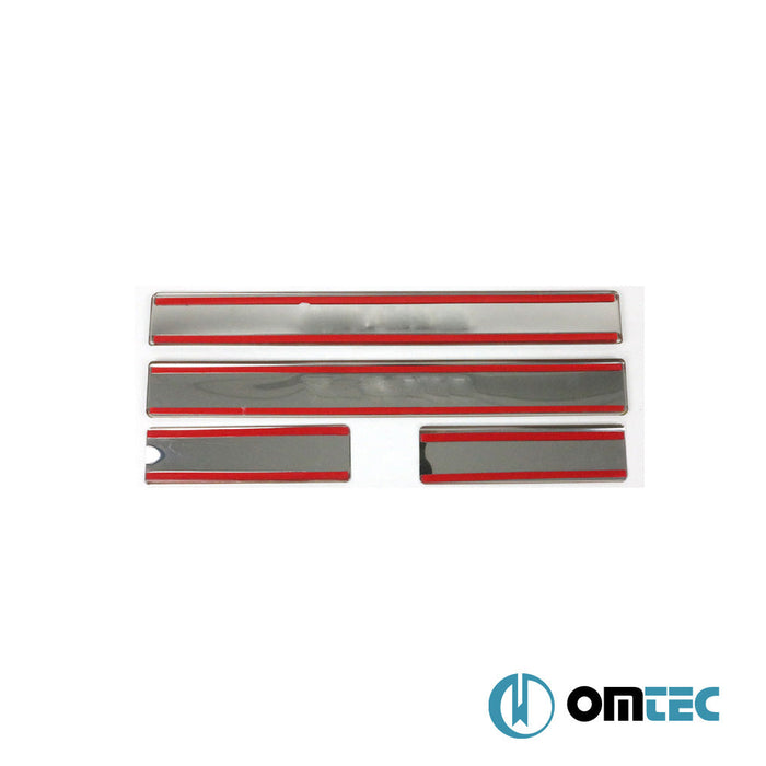 Line Kapı Eşiği 4 Prç. Paslanmaz Çelik (Parlak) - Hyundai Accent/Blue Solaris - SD RC - (2010 - 2017)