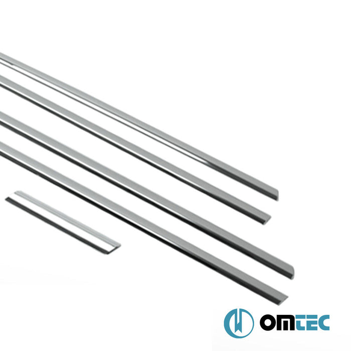 Cam Çıtası 6 Prç. Paslanmaz Çelik (Parlak) - Hyundai Accent/Blue Solaris - SD RC - (2010 - 2017)