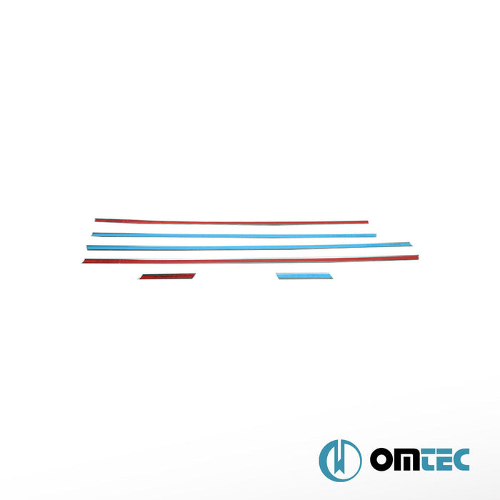 Cam Çıtası 6 Prç. Paslanmaz Çelik (Parlak) - Hyundai Accent/Blue Solaris - SD RC - (2010 - 2017)